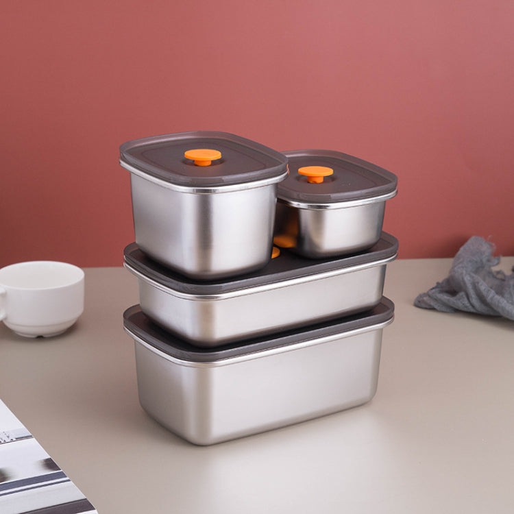 Refrigerator Fruit Fresh-Keeping Box 304 Stainless Steel Sealed Lunch Box