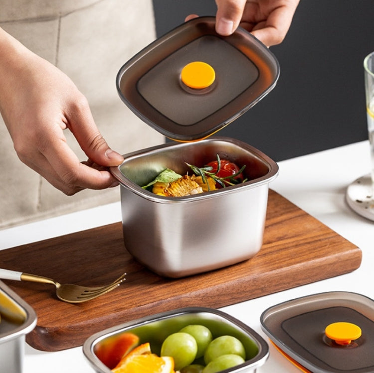 Refrigerator Fruit Fresh-Keeping Box 304 Stainless Steel Sealed Lunch Box