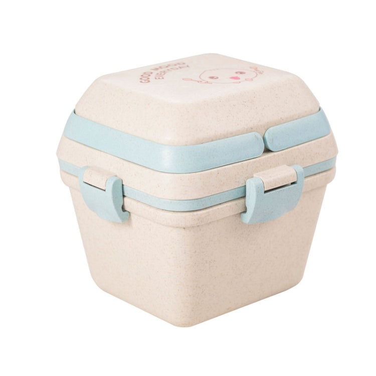 Wheat Straw Portable Three-Layer Lunch Box Can Be Microwaved