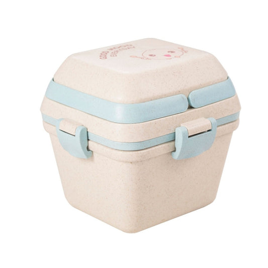 Wheat Straw Portable Three-Layer Lunch Box Can Be Microwaved