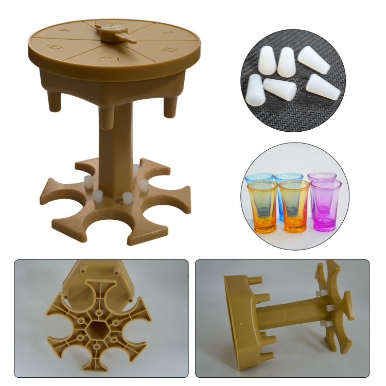 6 Cups Wine Dispenser Automatic Diversion Wine Pourer With Game Turntable, Style: