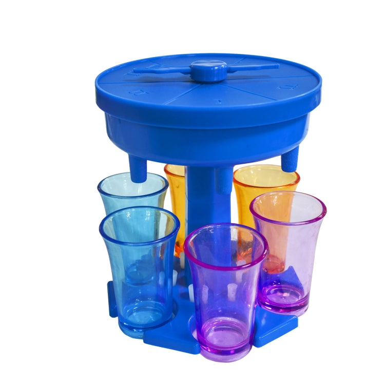 6 Cups Wine Dispenser Automatic Diversion Wine Pourer With Game Turntable, Style: