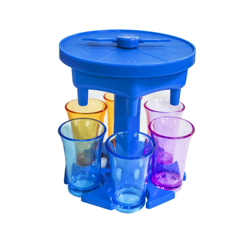 6 Cups Wine Dispenser Automatic Diversion Wine Pourer With Game Turntable, Style: