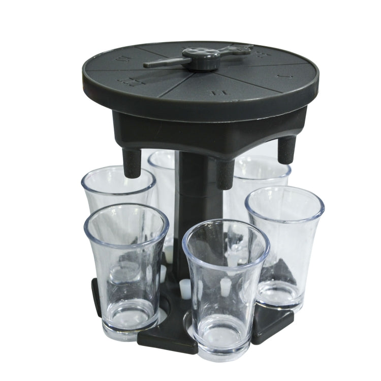 6 Cups Wine Dispenser Automatic Diversion Wine Pourer With Game Turntable, Style: