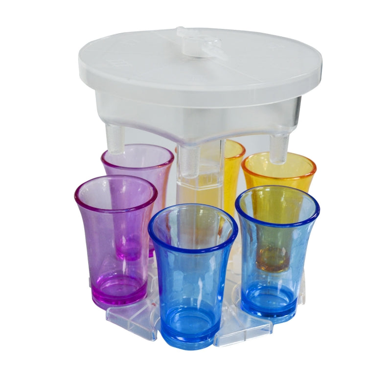 6 Cups Wine Dispenser Automatic Diversion Wine Pourer With Game Turntable, Style: