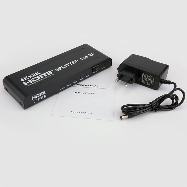 HW-4K104D 1 to 4 4K X 2K Video High-Definition On-Screen HDMI Splitter