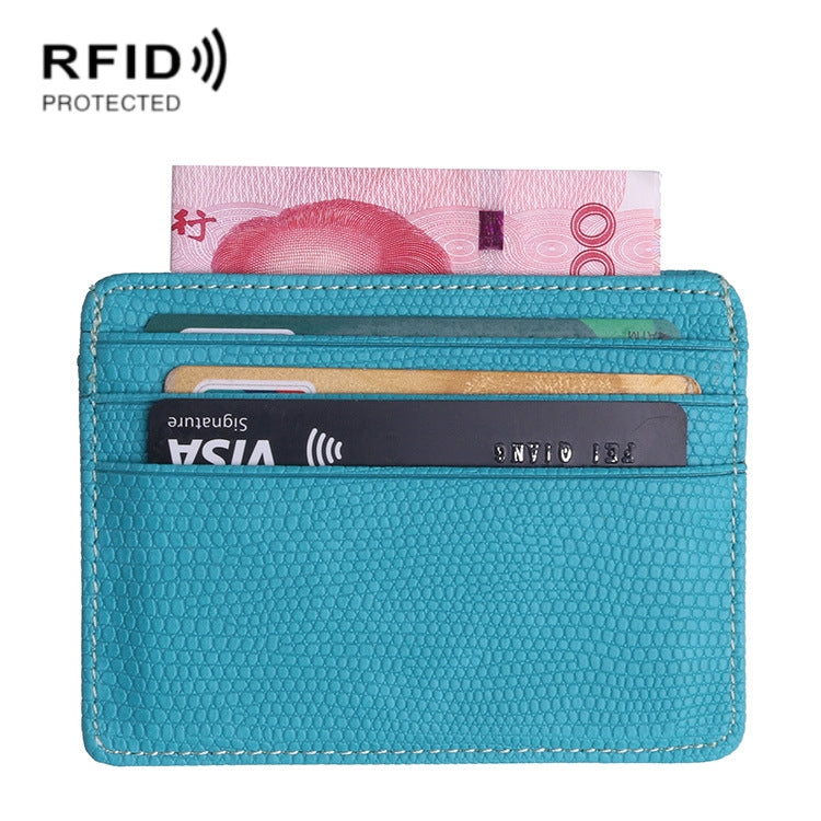 KT1002 RFID Function Lizard Pattern Bank Card Holder PU Business Card Case