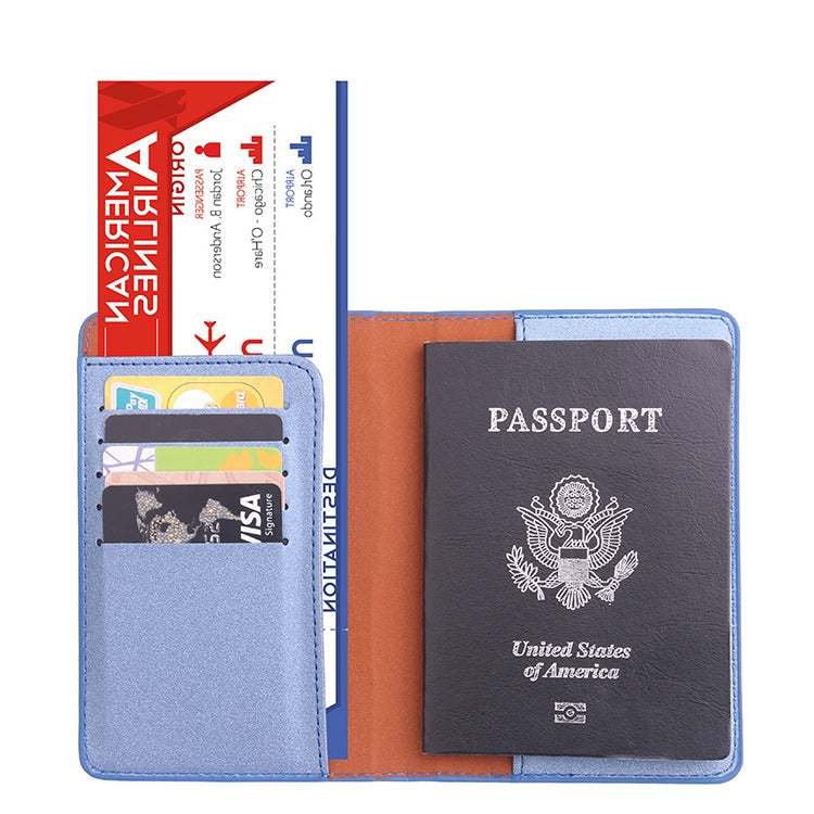 MS101 Frosted PU Multi-Card Passport Holder Travel Abroad Passport Card Holder