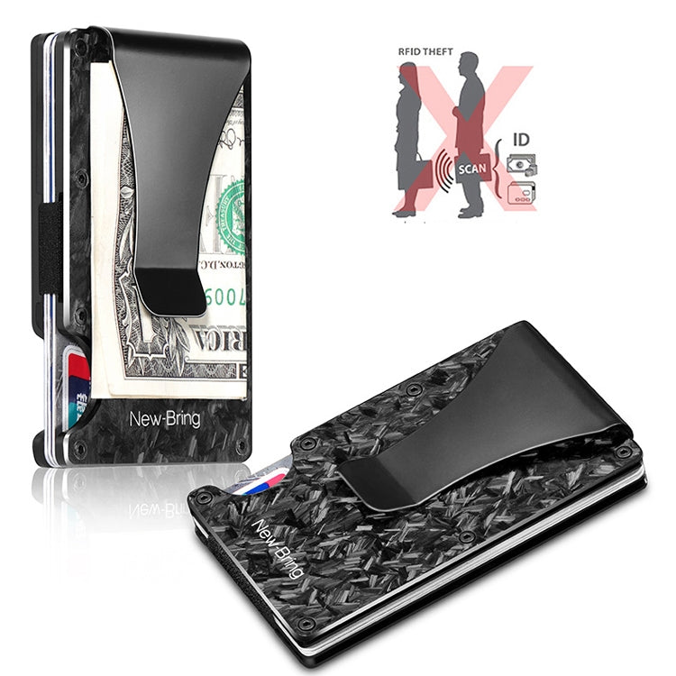 New Bring  Metal Card Holder Men Ultra-Thin Anti-Theft Compact Wallet Card Holder
