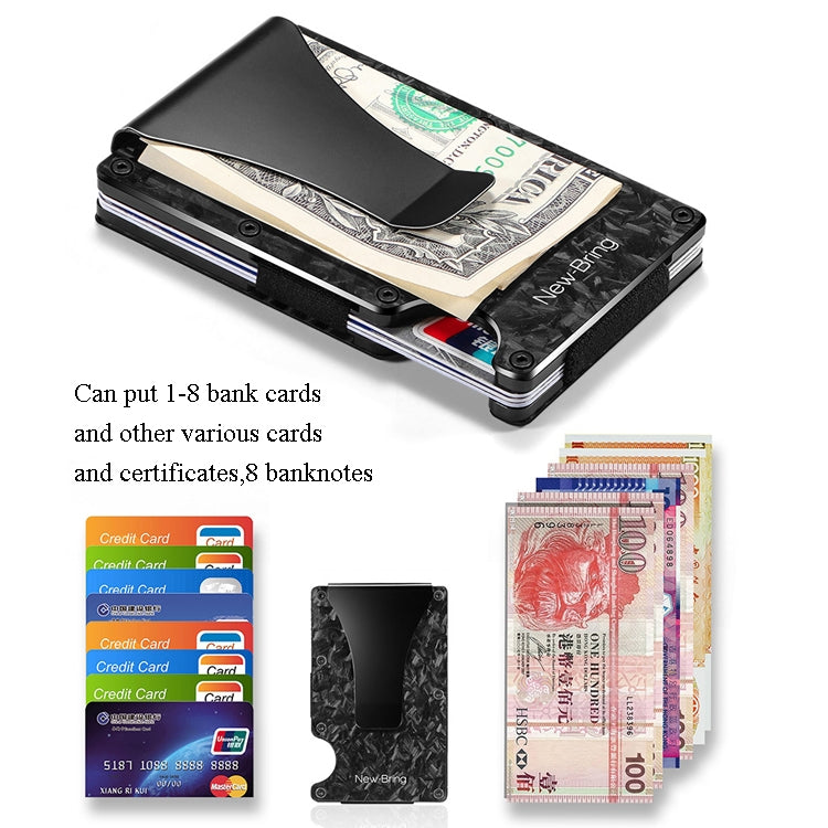 New Bring  Metal Card Holder Men Ultra-Thin Anti-Theft Compact Wallet Card Holder