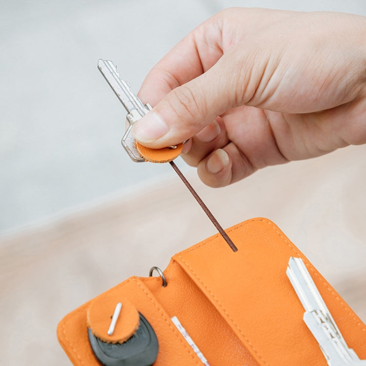 New Bring Pull-Out Key Case Coin Purse Men And Women Leather Simple Key Storage Bag