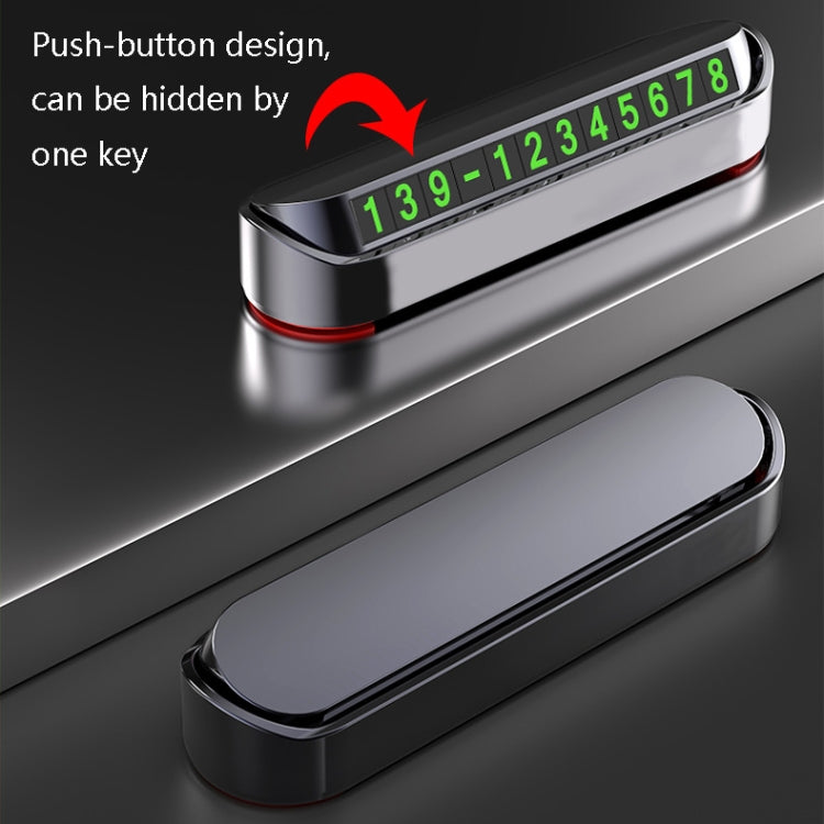 Hidden Parking Number Card Nightlight Number Button Parking Number Card, Style: