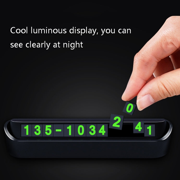 Hidden Parking Number Card Nightlight Number Button Parking Number Card, Style: