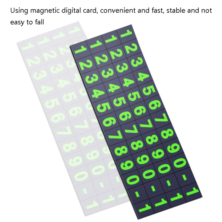 Hidden Parking Number Card Nightlight Number Button Parking Number Card, Style: