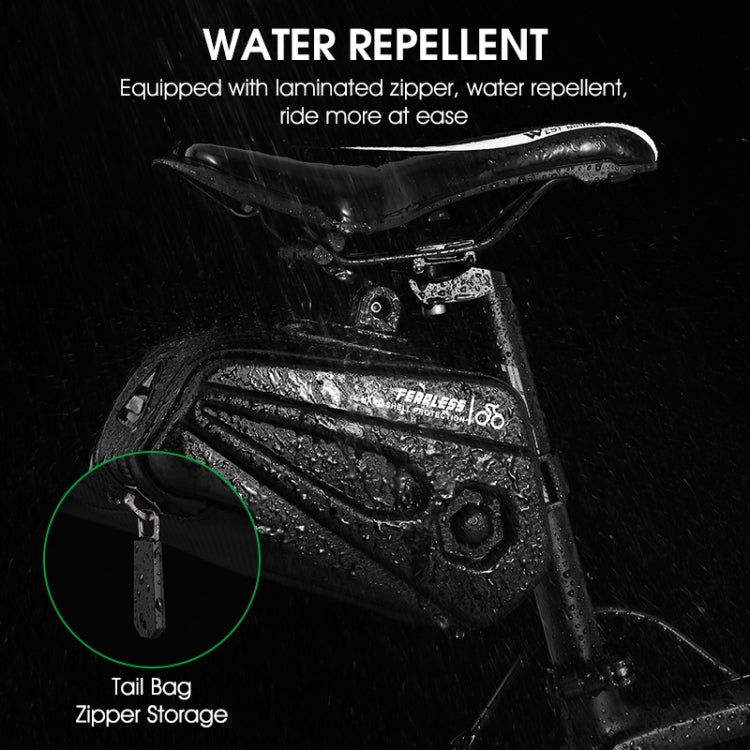 WEST BIKING Large Capacity 2.6L Bicycle Tail Bag Hard Shell Saddle Bag Adjustable Bracket Seat Cushion Tail Bag