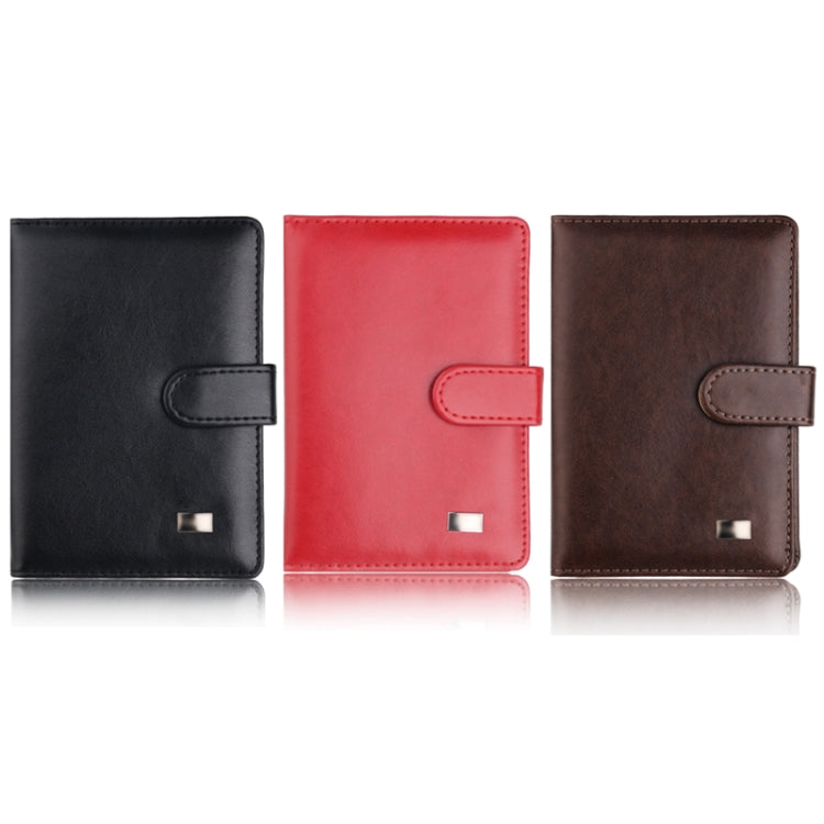 Covc1002 Bank Card Passport Card Holder With Buckle Clip PU Document Protection Card Holder
