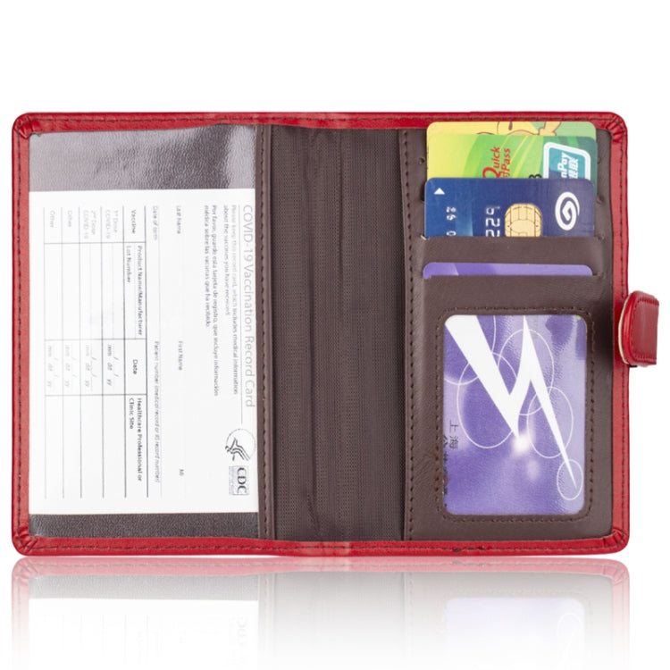 Covc1002 Bank Card Passport Card Holder With Buckle Clip PU Document Protection Card Holder