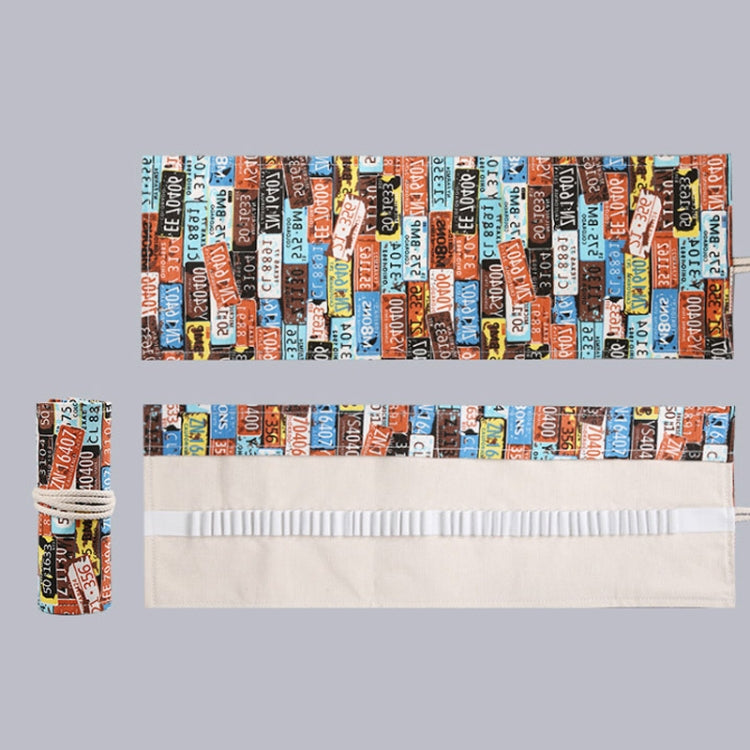 Handmade Canvas Pen Curtain Large-Capacity Pencil Case For Boys And Girls Color Pencil Sketch Stationery Box