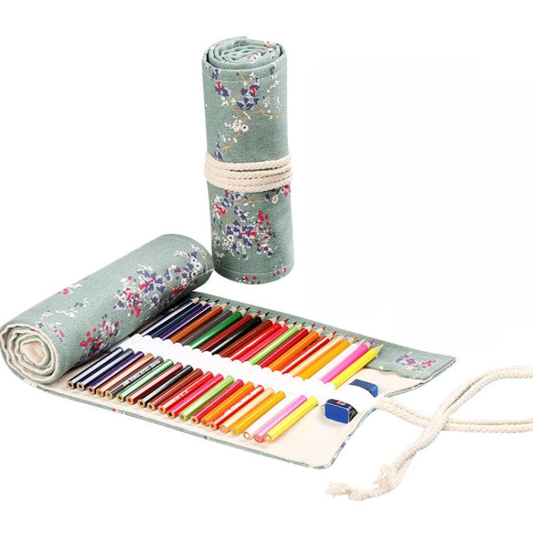 Handmade Canvas Pen Curtain Large-Capacity Pencil Case For Boys And Girls Color Pencil Sketch Stationery Box