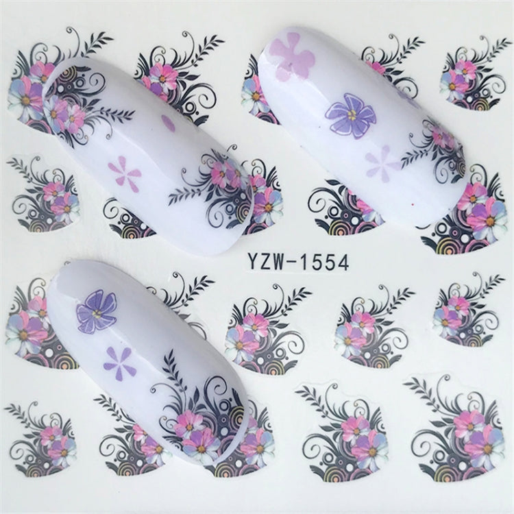 10 PCS Summer Colorful Nail Sticker Water Transfer Nail Decorations