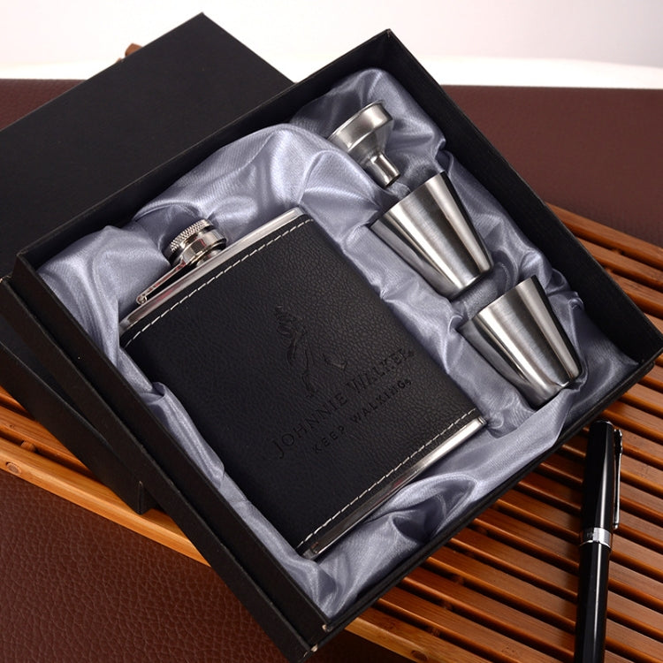 Portable Stainless Steel Hip Flask Set With Wine Glass Funnel, Style: