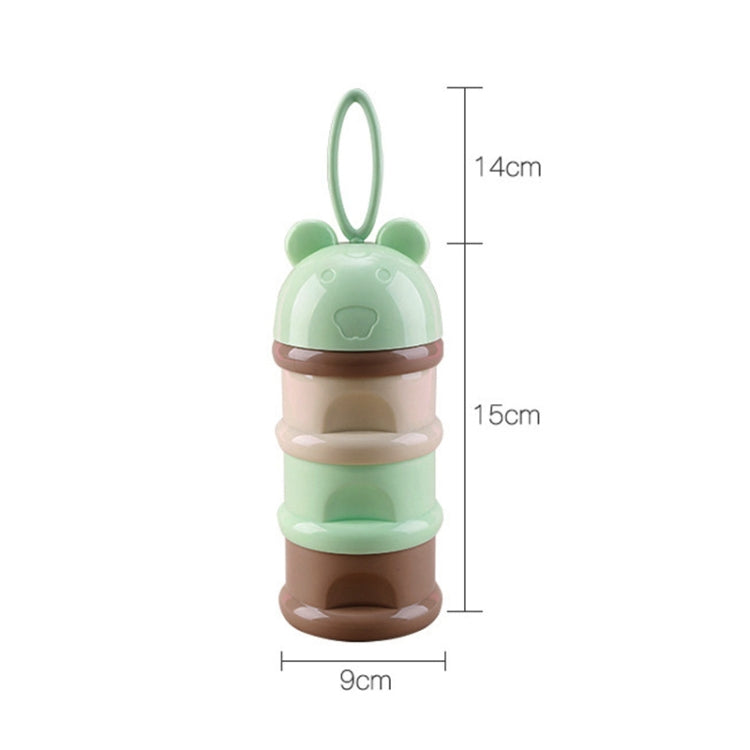 3 Layer Frog Style Portable Baby Food Storage Box Cartoon Milk Powder Box