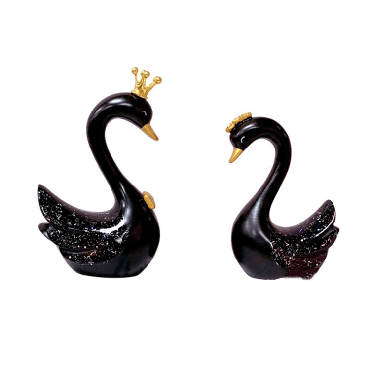 2pcs /Pair Swan Resin Car Decoration Birthday Cake Tanabata Valentine Day Decoration