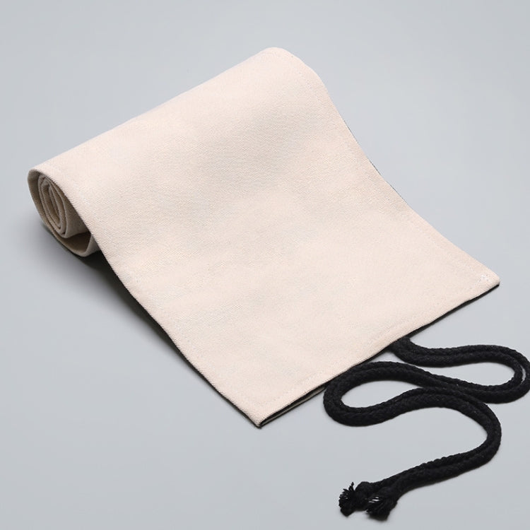 12 Holes Solid Handmade Canvas Color Pencil Curtain Painting Special Storage Bag Large Capacity Roll Pen Bag