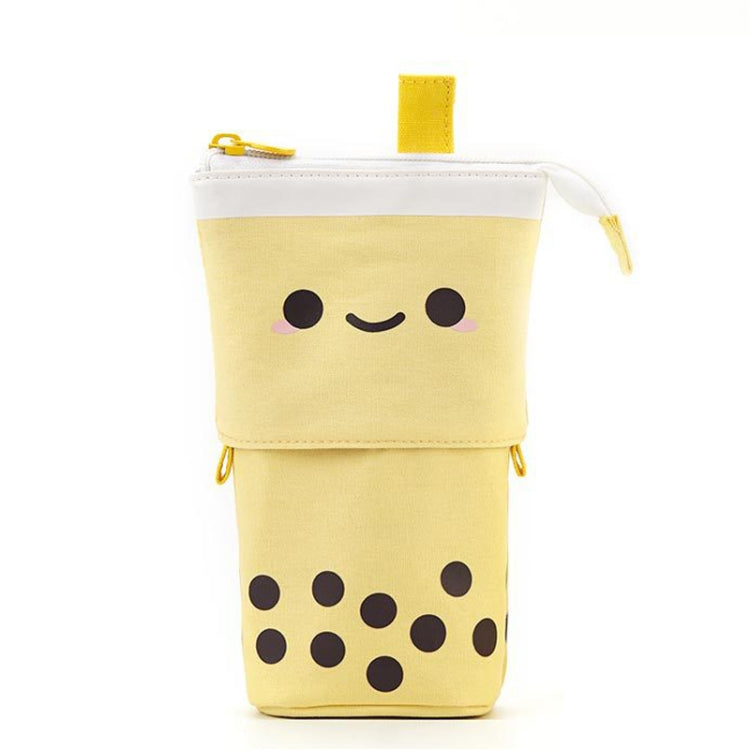 ANGOO Cute Girl Heart Multifunctional Pen Holder Stationery Retractable Storage Bag, Taro Milk Tea, Peach Milk Tea, Blue Silk Velvet Tea, Coffee Milk Tea, Mango Tea, Pink Wave Point, Gray Wave Point, Blue Point, Black Point, Pink (Canvas + PU)         ...