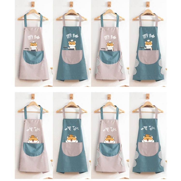 Home Kitchen Waterproof And Oil-Proof Apron Cute Cooking Work Apron, Colour: Foodie Light Pink (Ordinary)