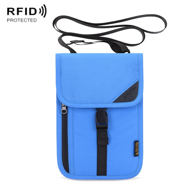 1062 Travel Passport Bag RFID Multi-Function Document Holder Hanging Neck Ticket Protective Case