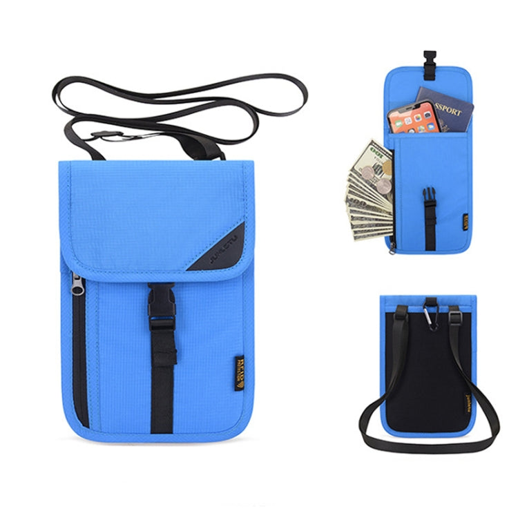 1062 Travel Passport Bag RFID Multi-Function Document Holder Hanging Neck Ticket Protective Case