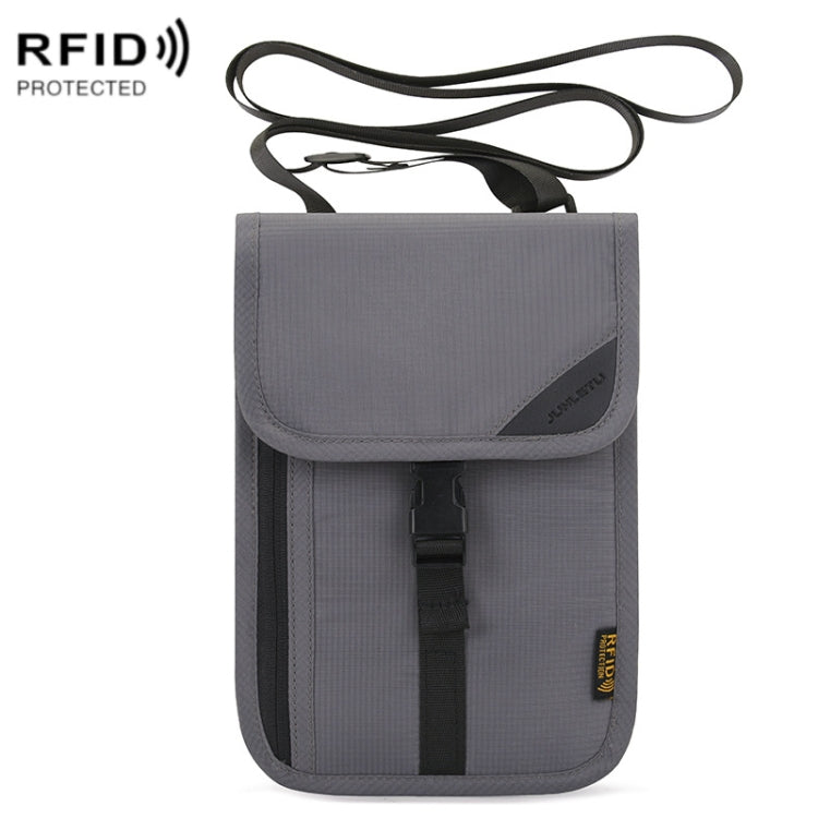 1062 Travel Passport Bag RFID Multi-Function Document Holder Hanging Neck Ticket Protective Case