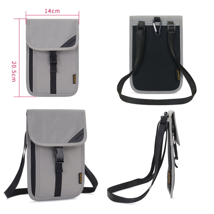 1062 Travel Passport Bag RFID Multi-Function Document Holder Hanging Neck Ticket Protective Case