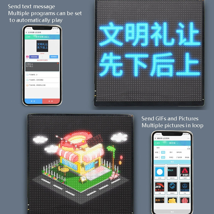 LED Backpack Screen Bluetooth Version Smart Full Colorful Display LED Advertising Screen