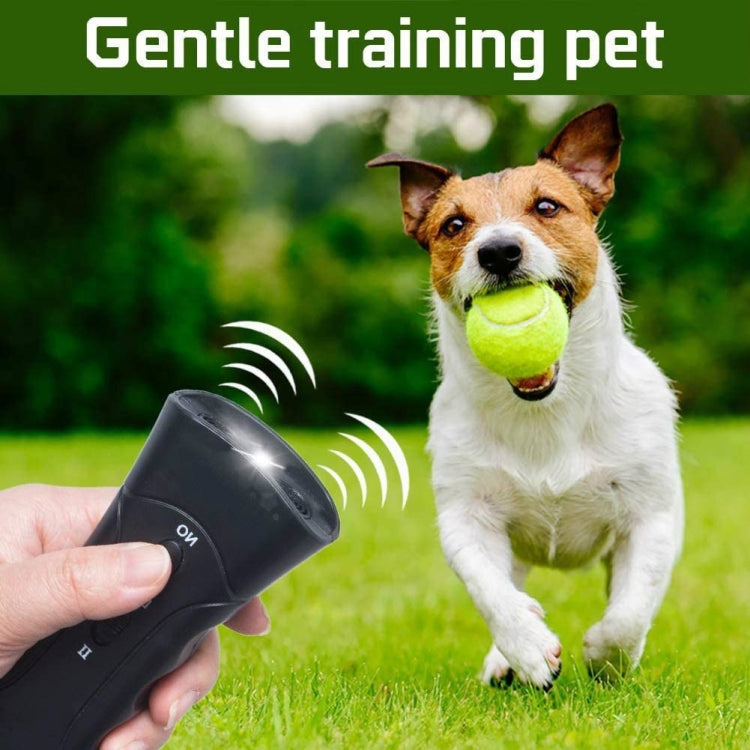 LED Flashlight Ultrasonic Dog Repeller Portable Dog Trainer