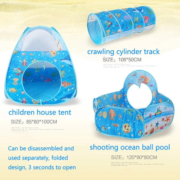 3 in 1 ZP01 Children Tent Play House Tunnel Foldable Shooting Ocean Ball Pool Toy