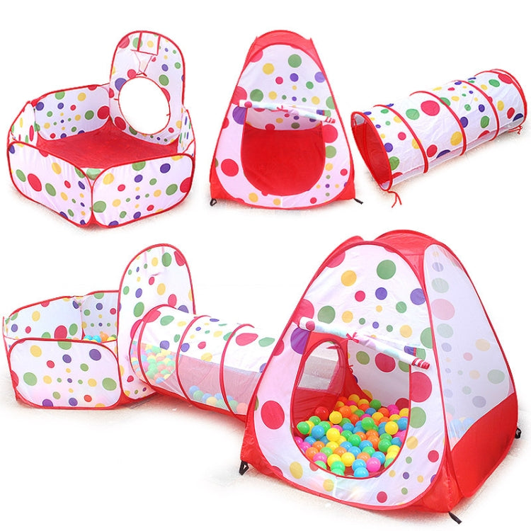 3 in 1 Children Tent Play House Tunnel Foldable Shooting Ocean Ball Pool Toy