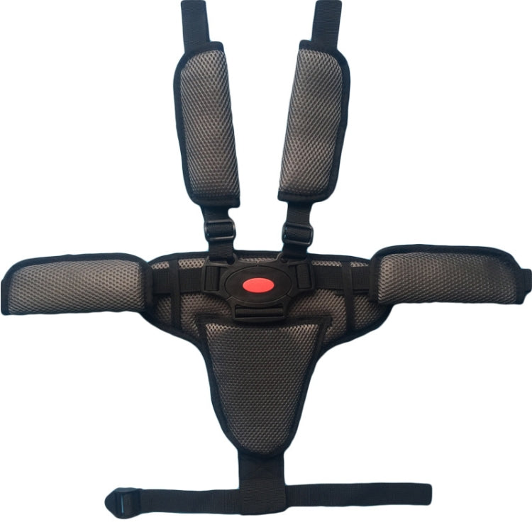 Baby Dining Chair Stroller Safety Strap Five-Point  Type A Version + Fixed Strap + Thick Shoulder Pad + Large Crotch Protector