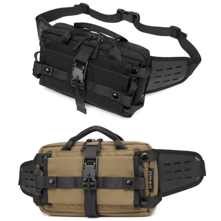 Ozuko 9450 Men Waterproof Waist Bag Sports Trend Shoulder Messenger Bag