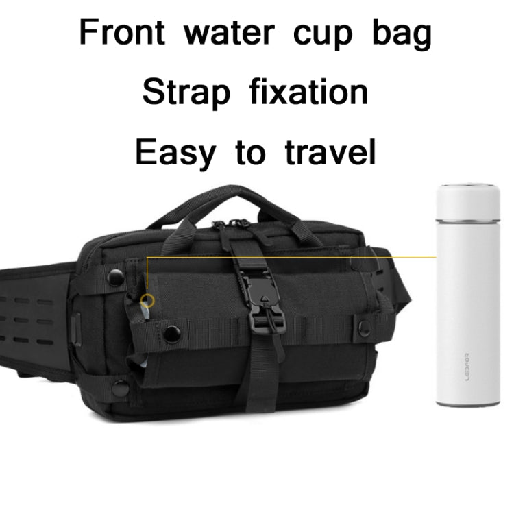 Ozuko 9450 Men Waterproof Waist Bag Sports Trend Shoulder Messenger Bag