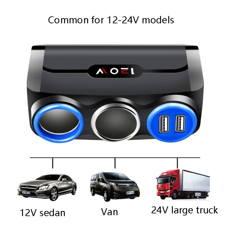 Car Cigarette Lighter Multi-Function Mobile Phone Charging USB Car Charge 12/24V Adapter Plug