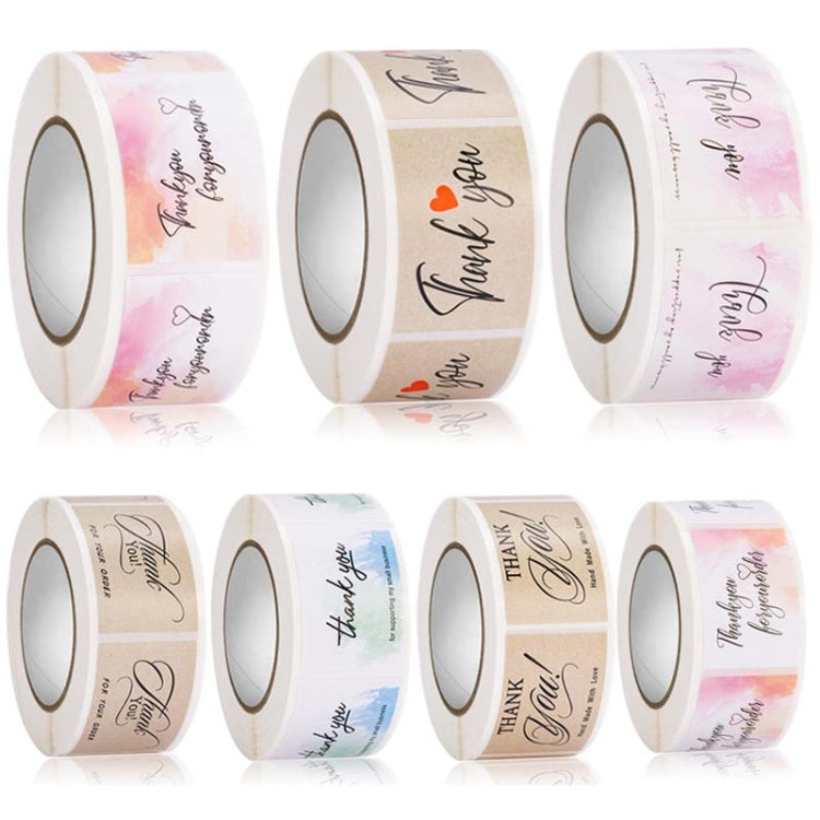 5 Rolls Thank You Label Seal Decoration Sticker