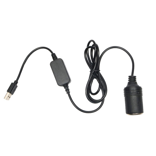 5V Turn 12V USB To Cigarette Lighter Socket Female Head Driving Recorder Mobile Power Cord, Specification: 1.2m