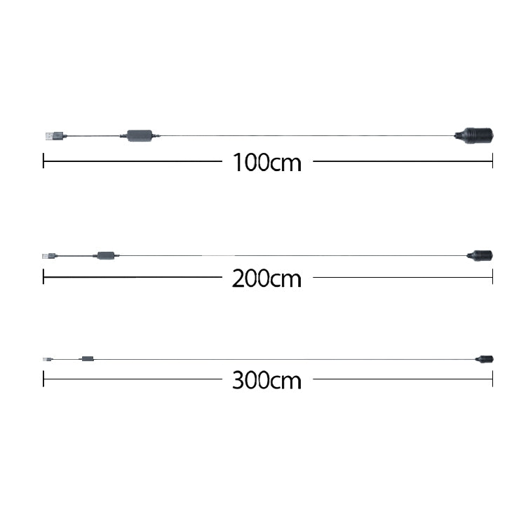 5V Turn 12V USB To Cigarette Lighter Socket Female Head Driving Recorder Mobile Power Cord, Specification: 1.2m