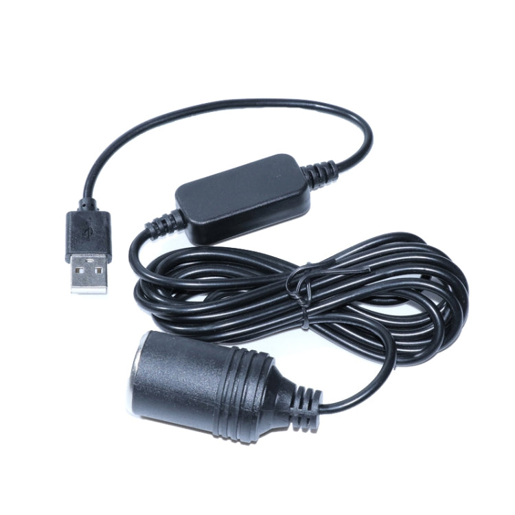 5V Turn 12V USB To Cigarette Lighter Socket Female Head Driving Recorder Mobile Power Cord, Specification: 1.2m