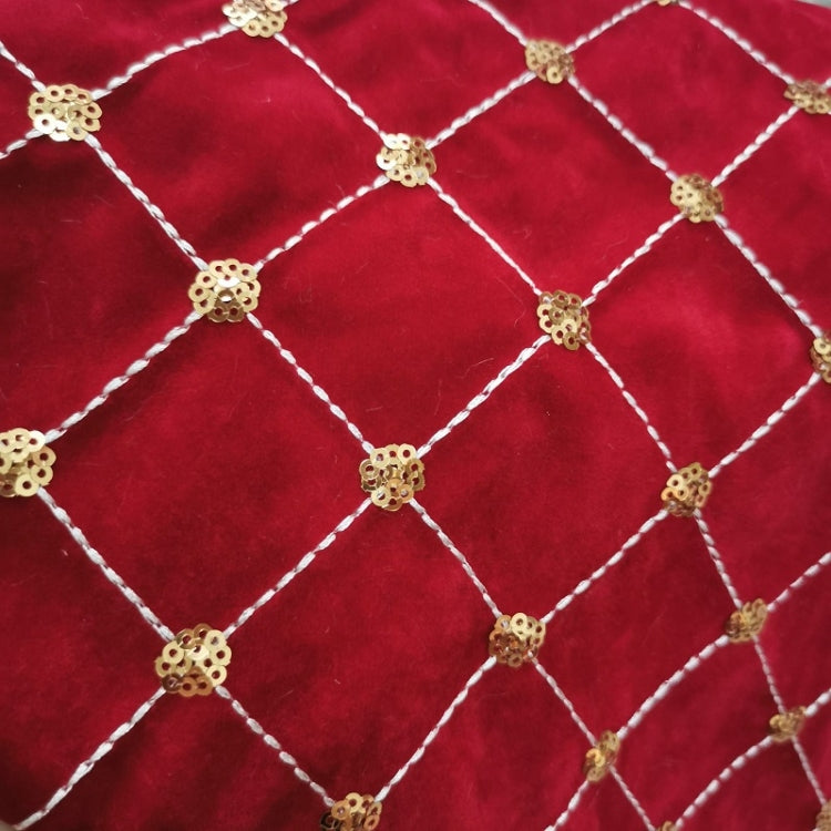 GM89719 Checkered Sequin Christmas Socks Holiday Gift Candy Bag