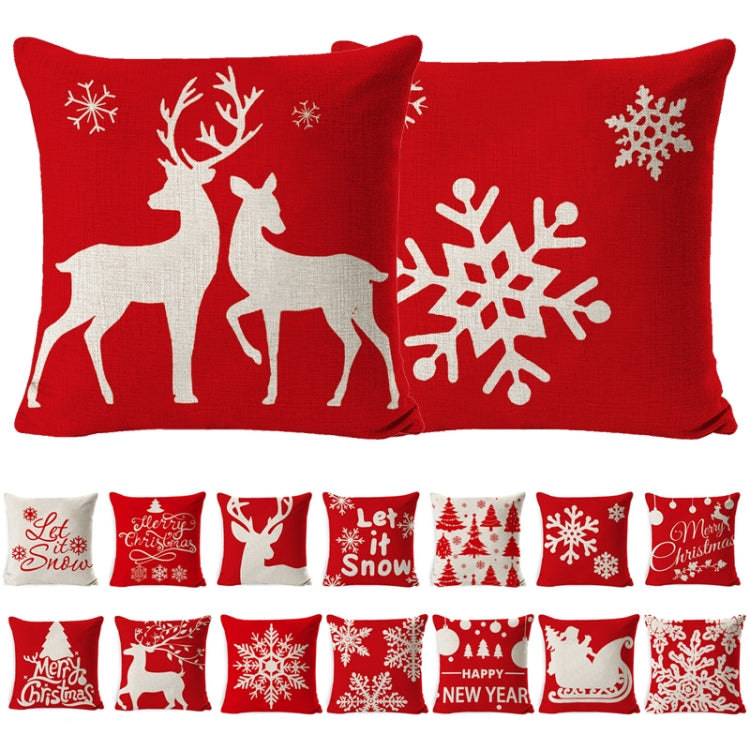 Christmas Linen Red Hug Pillowcase Without Pillow Core