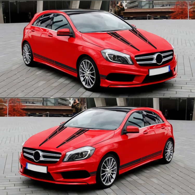 D-1037 Striped Car Sticker Car Side Door Cover Rearview Mirror Combination Sticker