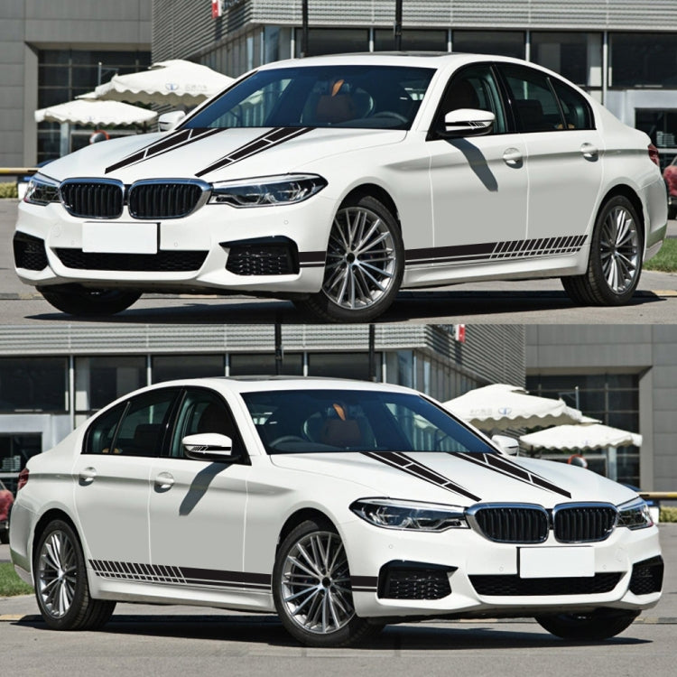 D-1037 Striped Car Sticker Car Side Door Cover Rearview Mirror Combination Sticker